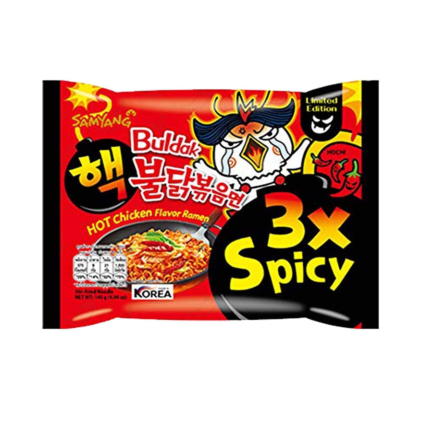 Samyang 3X Spicy Hot Chicken Instant Buldak Noodles 140g