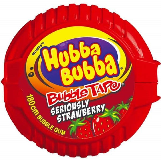 Hubba Bubba Bubble Tape Seriously Strawberry 56gm