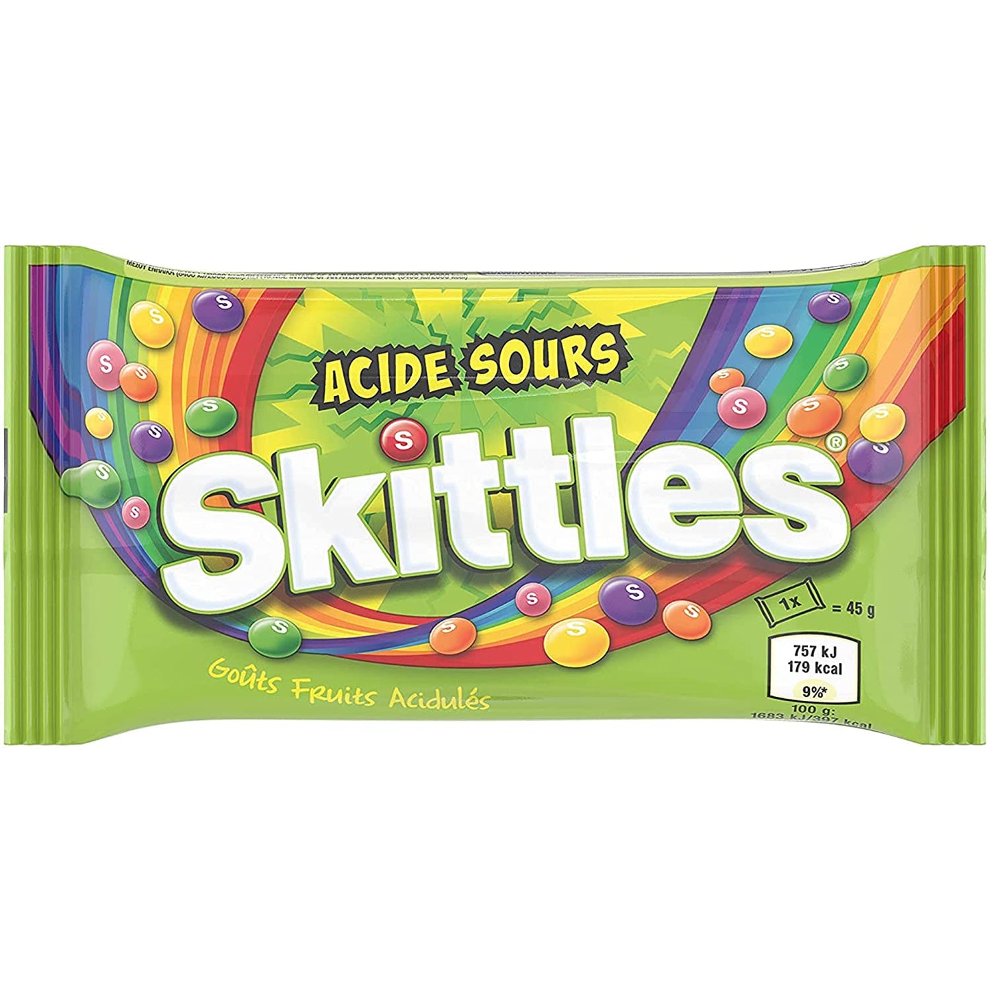 Skittles Crazy Sour Flavour Candy 45g