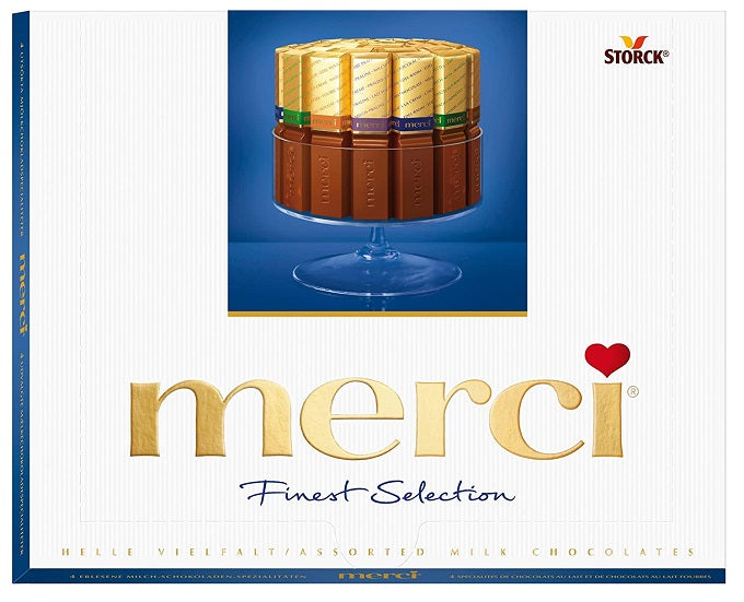 Storck Merci Finest Selection Assorted Milk Chocolates 250gm