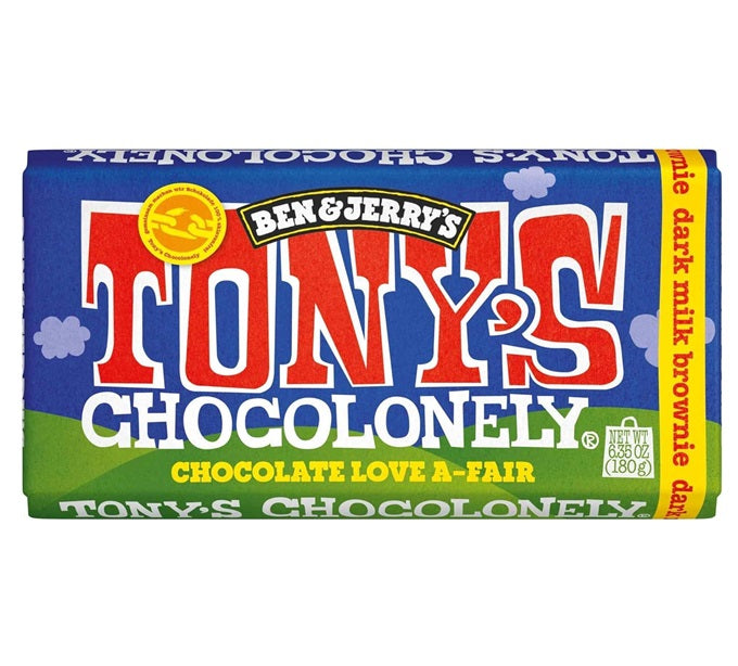 Tony's Chocolonely Dark Milk Brownie Chocolate Bar 180gm