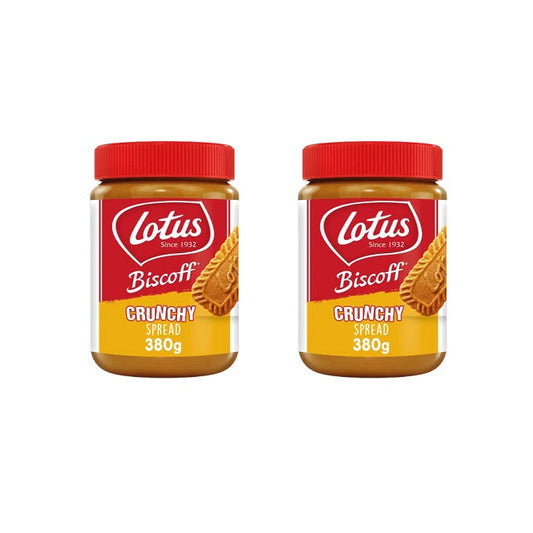 Lotus Biscoff Crunchy Biscuit Spread 380gm (Pack of 2)