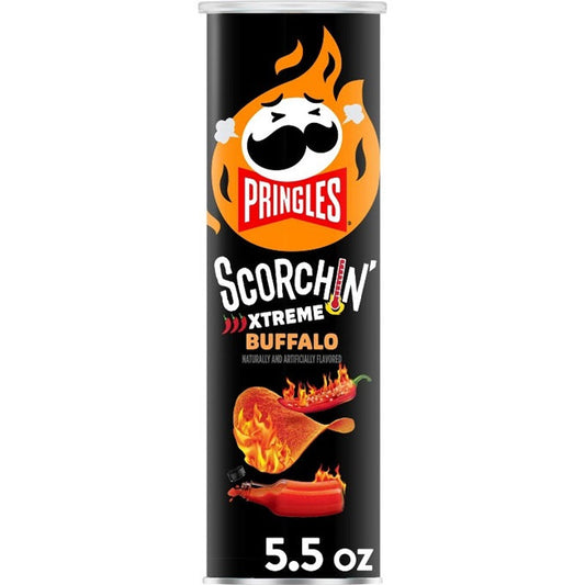 Pringles Scorchin' Xtreme Buffalo Potato Crisps Chips 158gm