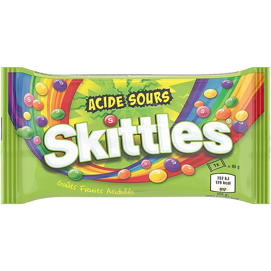 Skittles Crazy Sour Flavour Candy 45g