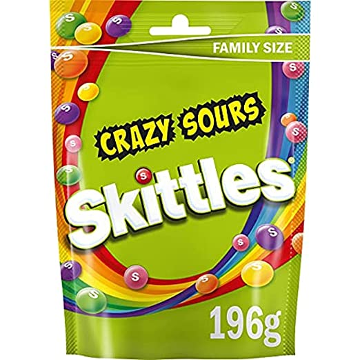 Skittles Crazy Sours Candy 196g Imported