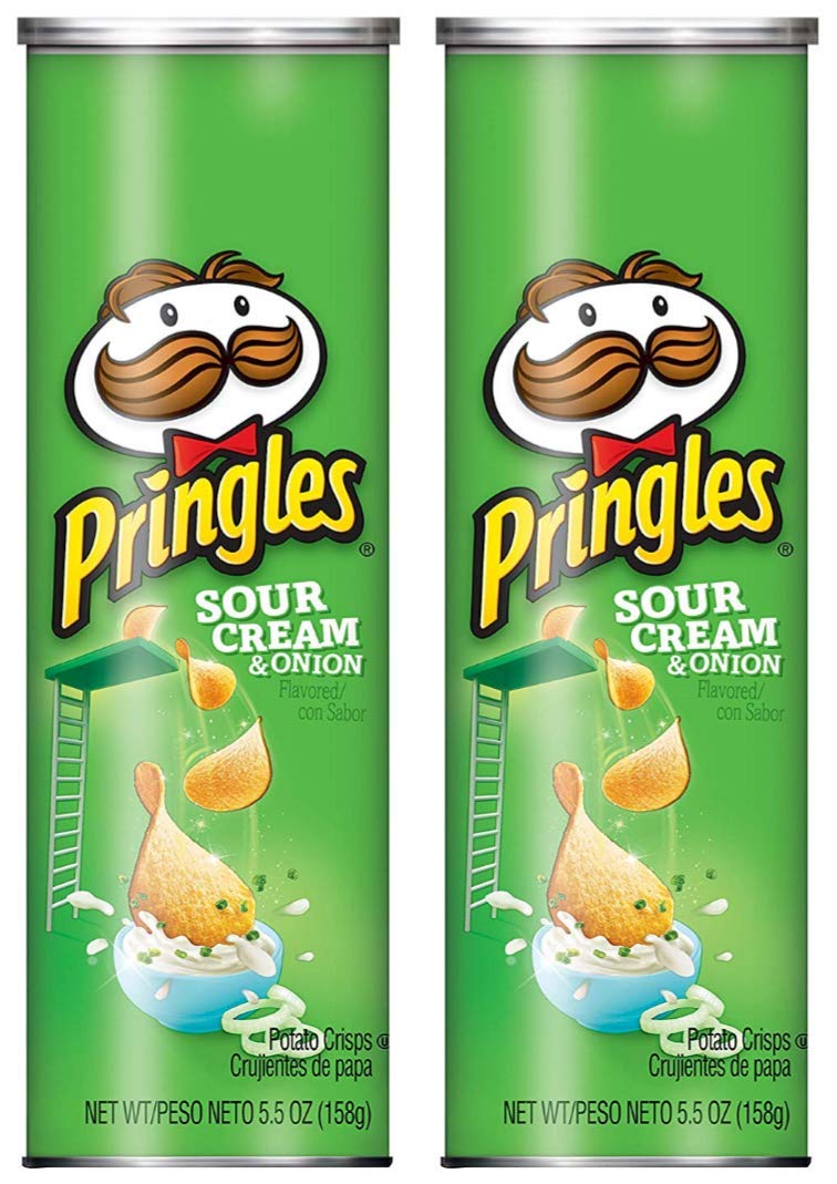 Pringles Sour Cream & Onion Chips Pack of 2