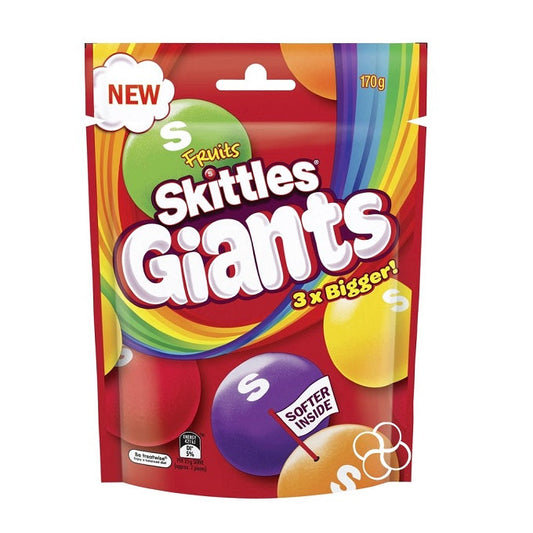 Skittles Giants Fruit Sweets Pouch Bag, 170g
