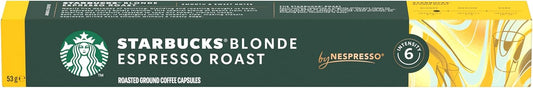 Starbucks By Nespresso Blonde Espresso Roast Coffee Pods 10 Capsules