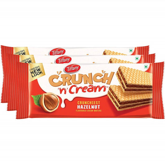 Tiffany Crunch 'n' Cream Hazelnut Wafers Sandwich 150g (Pack of 3)