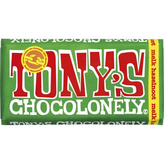 Tony's Chocolonely Hazelnut Milk Chocolate Bar 180gm