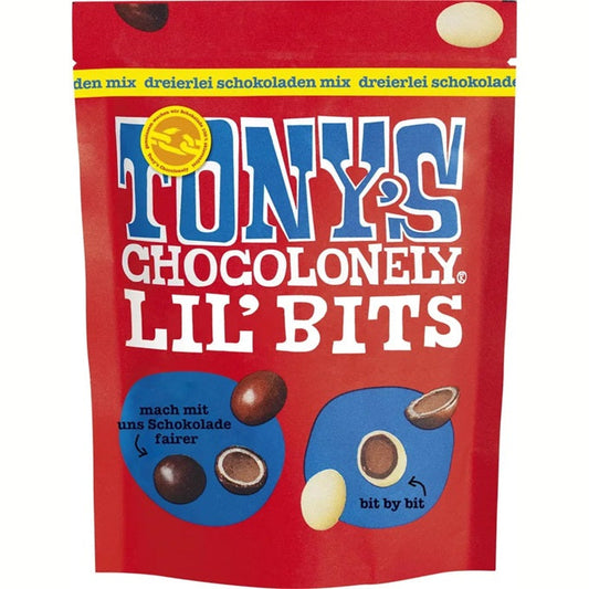 Tony's Chocolonely Littl’ Bits Triple Chocolate Mix Sharing Bag 100gm