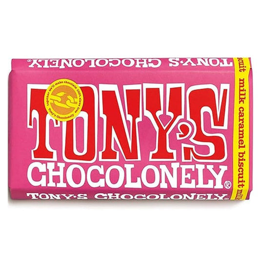 Tony's Chocolonely Milk Caramel Biscuit Chocolate Bar 180g