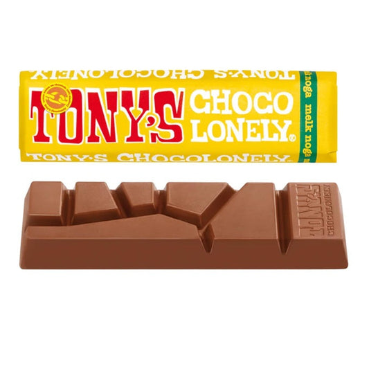 Tony's Chocolonely Milk Chocolate Bar with Honey Almond Nougat 47gm