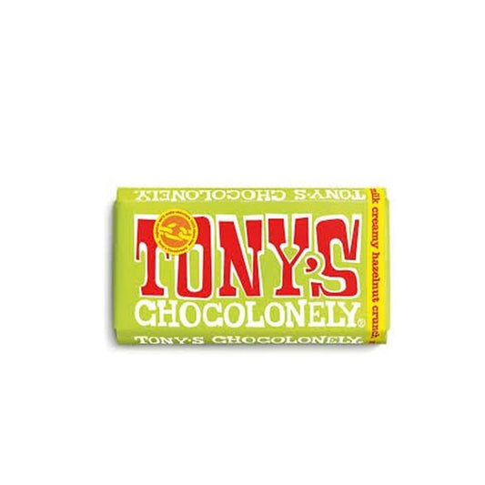 Tony's Chocolonely Milk Creamy Hazelnut Crunch Chocolate Bar 180g