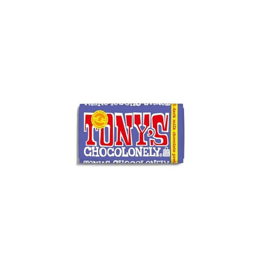 Tony's Chocolonely Milk Pretzel Toffee 42% Dark Chocolate Bar 180gm