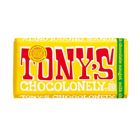 Tony's Chocolonely Nougat Milk Chocolate Bar 180g