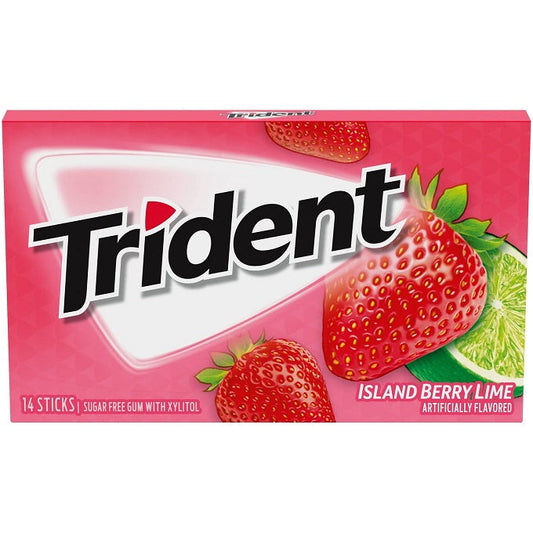 Trident Island Berry Lime Sugar Free Gum 14-Sticks