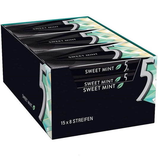 Wrigley's 5 Gum Sweet Mint Sugar Free Gum Pack of 10