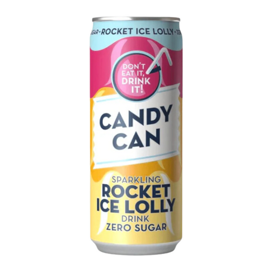 Candy Can Rocket Ice Lolly Sugar Free Sparkling Drink 330ml