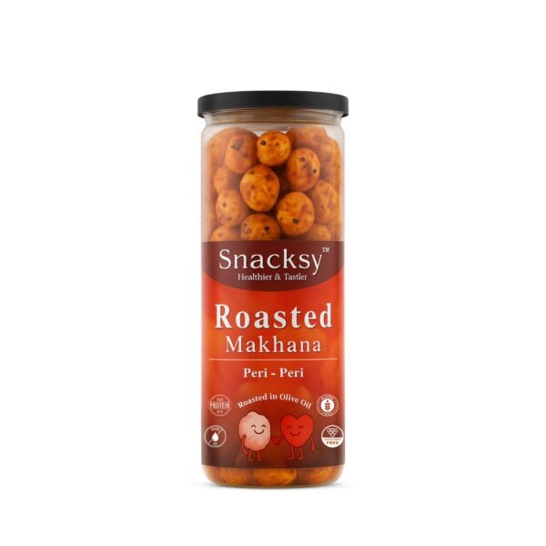 Roasted Makhana (Foxnuts)- Peri Peri Flavour- Premium Quality (80g Jar)